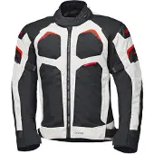 Held Veste textile imperméable pour moto Manzano Top, blanc/noir/rouge, 4XL