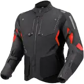 Rebelhorn Veste textile imperméable Hiker 4 pour moto, noir/gris/rouge, taille XL
