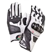 MUGENRACE Figuratore Gants Noir Blanc Perforés Taille XS