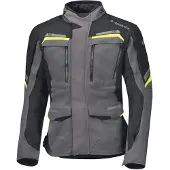 Held Veste textile pour moto Lonborg Top, gris foncé/noir/jaune fluo, 5XL
