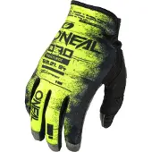 O'Neal Mayhem Scarz Noir Jaune Néon Gants de Motocross Taille S