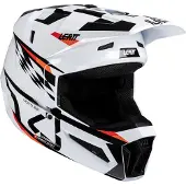 Leatt 3.5 Checkered Junior Casque de motocross avec lunettes Taille