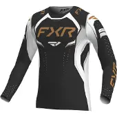 FXR Maillot de motocross Helium Edge, noir/blanc/bronze, 2XL