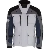 Merlin Veste textile pour moto Solitude D3O, bleu/gris, 2XL