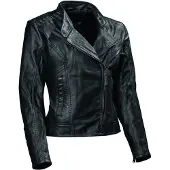 Difi Rose Blouson en cuir de moto pour femmes