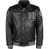 Helstons Cheyenne blouson en cuir de moto, noir, XL