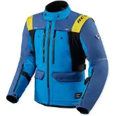 REV'IT! Veste textile imperméable Revit Offtrack 3 H2O pour moto, bleu/bleu, M