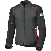 Held Veste textile imperméable pour moto Savona Top, noir/rouge, 4XL