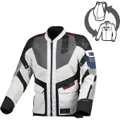 Macna Travelair, veste en textile ,Gris Clair/Noir ,XL