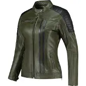 Rusty Stitches Alice Veste en cuir de moto pour femmes Taille