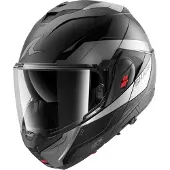 Shark OXO Mekarium, casque modulaire ,Mat Noir/Argent ,M