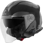 Bogotto H586 BT Solid Noir Bluetooth Casque Jet Taille L