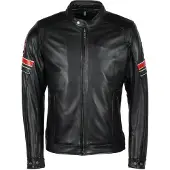 Helstons Veste en cuir de moto Elron, noir, M