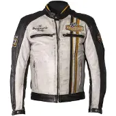 Helstons Indy Rag Leather Noir Blanc Jaune CE Blouson Taille M