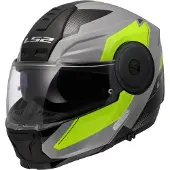LS2 LS2FF902ScopeIIDuriaGrisH-VisJaune06CasqueModulable Taille XS