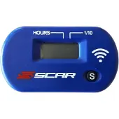 Scar Compteur horaire sans fil avec velcro bleu