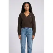 ROTATE pour femme. 1164342037 Pull Sallio marron (S), Casuel, Laine
