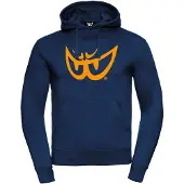 Berik Sweat à capuche The Eye, bleu foncé/orange, 2XL