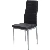 CasaDolce lot de 4 chaises DONYA, noir, similicuir, 41x52x98 cm