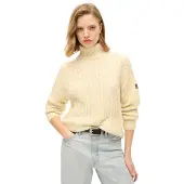 Superdry Pull à Col Roulé Slouchy Cable
