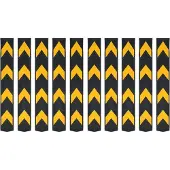 Syfax Cornière de protection réfléchissante 10 pcs Caoutchouc 80 cm