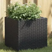 Prolenta Maison Exclusive - Jardinière noire, 36x30x32 cm, en polyrotin