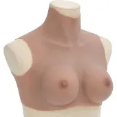 Syfax Plastron en silicone marron pâle coupe C