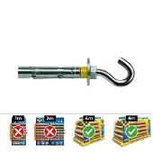 Celo Zinc Plated 8x45 Hook 100 Units Argenté