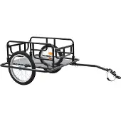 vidaXL Remorque pour vélo 130x73x48,5 cm Acier noir