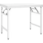 Syfax Table de travail pliable de cuisine 100x60x80 cm Inox