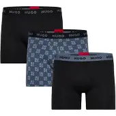 HUGO Design Boxers 3 Units Bleu,Noir L Homme