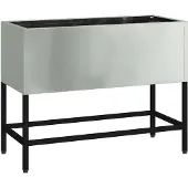 vidaXL Planteur de jardin surélevé Argent 60 x 26 x 45 cm Acier galvanisé