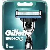 Gillette Lames de rasoir Gillette, Mach3, 6 pièces