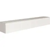 Selsey Bemmi - Meuble TV suspendu, blanc, 200 cm