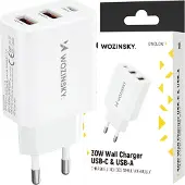 Wozinsky Cwcucw Chargeur secteur 30W Usb-C / 2 X Usb-A - Blanc