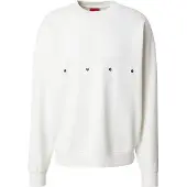 HUGO Sweat-shirt 'Darislong' noir / blanc naturel