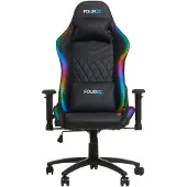 FOURZE - Chaise Gaming RGB / Siège Gamer LED - Noir