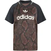 Adidas Snake Print Satin Jersey Femme - T-Shirts, Marron - Taille 34 - Poly Mesh