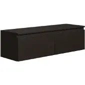 Selsey Bemmi - Meuble TV suspendu, Noir, 100 cm