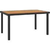 vidaXL Table de jardin marron 140x90x74 cm Aluminium et WPC