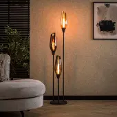 Lyora Lampe de pied en verre Cocoon 3x E27 - 168cm