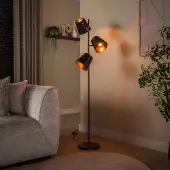 Lyora Lampe sur pied rustique Kinetic 167 cm - brun urbain