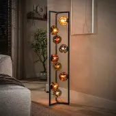 Lyora Lampe de pied en verre Stellar 9 lumières