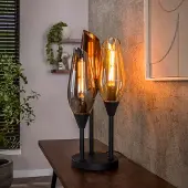 Lyora Lampe de table en verre Cocoon 3x E27 - 59cm