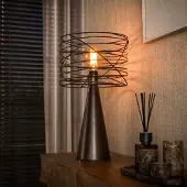 Lyora Lampe de table marron urbain Curl avec capuchon de fil