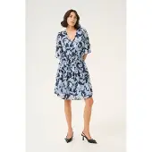 Kaffe Robe bleu chiné / noir / blanc