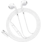 Avizar Mayaxess, écouteurs intra-auriculaires USB-C avec micro pour Galaxy S24 Fe, blanc