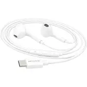 Avizar Mayaxess, écouteurs filaires USB-C avec micro pour Galaxy S23, blanc