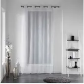 Doucer d interieur Homemaison - Panneau A Oeillets 140 X 240 Cm Voile Sable Applique Filiane Blanc