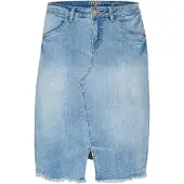 Cream Jupe 'Kammie' bleu denim